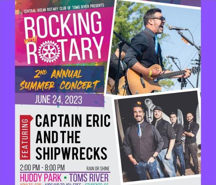 Poster for the 2nd Annual Rocking with Rotary Summer Concert 2023